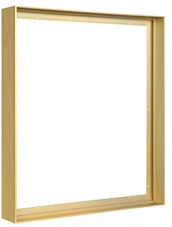 Floating Frame for 36x48 Canvas Paintings, DIY Metal Canvas Frame with 1.5 Deep for Oil Paintings Portrait Landscape Living Room Bedroom Home Office Wall Art Decor (Gold)
