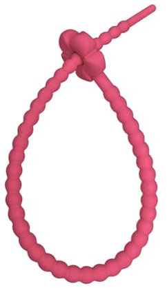 Abrazadera de cable de silicona, flores Sujetador de cable elástico Correas de cables reutilizables bandas elásticas de cable, correa organizadora de cable banda de sujeción de escritorio - Rojo