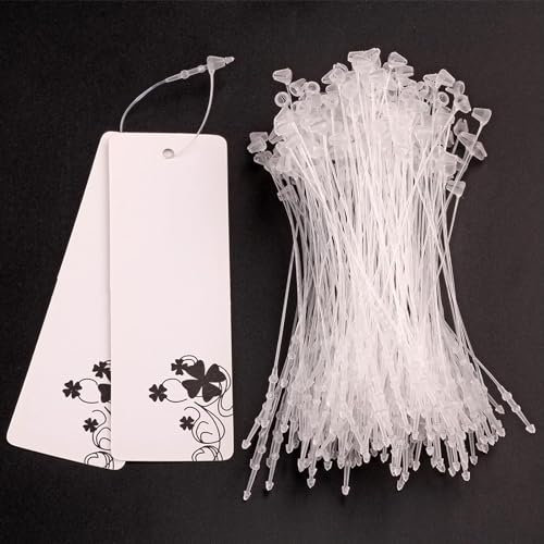 Sicherheitsfäden, Loop Pins, Preisetiketten, 1000 Stück Etiketten-Draht, Sicherheitsfäden Transparent, Geeignet für Kleidung, Schuhe, Taschen, Preisschilder, Hängeetiketten Preisschild (135mm)