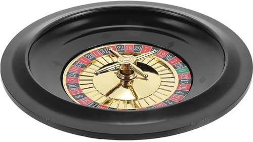 GALPBBCADE Ruota della Roulette in Legno Portatile - Gioco da Tavolo Casino Set Solido di Intrattenimento per Tempo Libero, 001