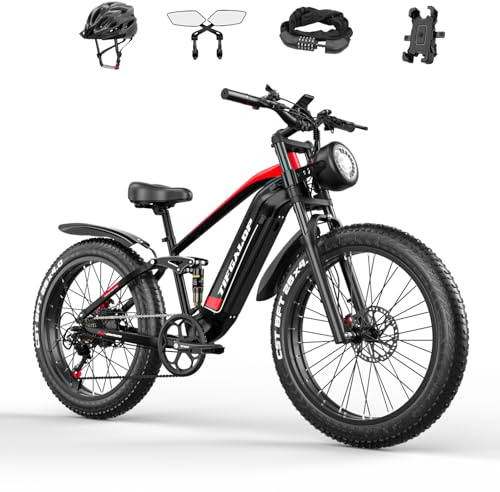 Lohang Vélo électrique Adulte, Moteur Haute fréquence sans balais, Batterie Amovible 48 V 22 Ah, portée maximale 45-90 km, pneus Tout Terrain 26 Pouces, vélo de Montagne Unisexe