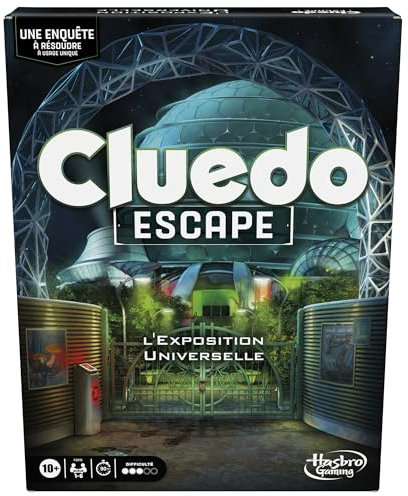 Cluedo Escape : L’Exposition Universelle, Jeu de Plateau, Jeu d'enquête façon Escape Game à Usage Unique - Version Française
