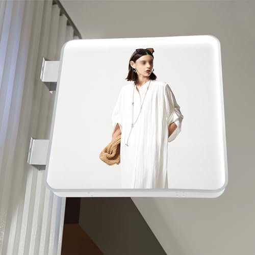 Caja de luz LED doble cara panel de publicidad logo letrero luminoso 60cm panel luminoso LED cuadrado, para salón de belleza, restaurante, sala de estar, café