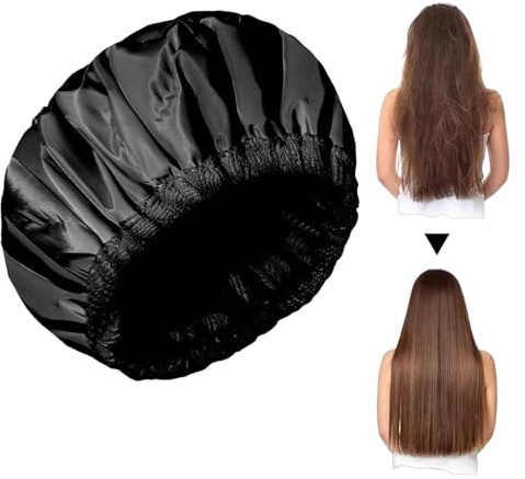 Bouchon De Conditionnement En Profondeur, Bouchons Vapeur Pour Conditionnement En Profondeur - Casquette De Vapeur Pour Cheveux - Bonnet Chauffant En De Lin Avec Bonnets De Douche, Bonnet Chau