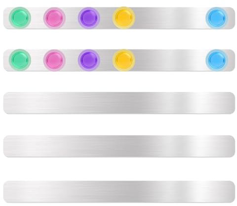 5 Pcs Tablero Magnetico de Pared, Pizarra para Imanes, Tiras Magnéticas Autoadhesivo Imantada Pared para Cocina, Oficina, Refrigerador, Tablero de Notas Magnético, Fotos, con 10 Imanes Fuertes