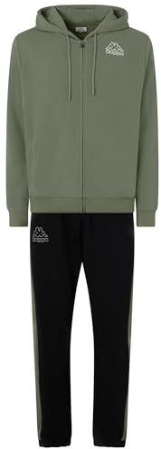 Kappa - Tuta, Uomo, Verde, Cotone, Sportivo, Logo Glomeri, Taglia: L