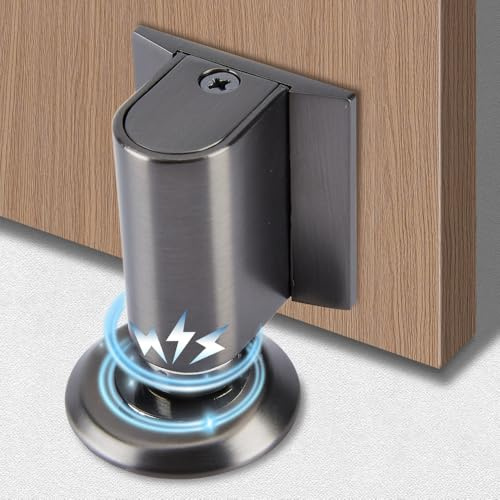 Bloque Porte Cale Porte Bloc Porte, Butee de Porte Stop Porte, Magnétique en Métal Butée de Porte, Arret de Porte Arrêt de Porte, Cale Porte Sol Butée de Porte Solide Avec Adhésif et Vis (2#)