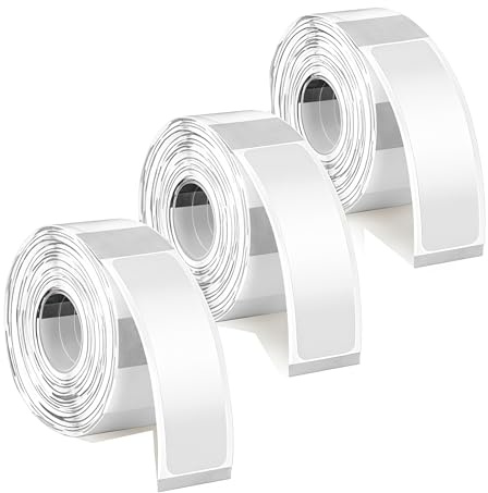 480 etiquetas térmicas transparentes de 12 x 40 mm, resistentes al agua, para oficina, hogar, cocina, escuela, organización, etiquetas de marcado de artículos