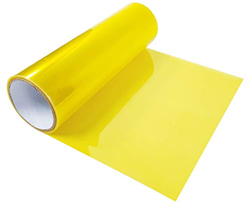 DecoMeister Pellicola Fari Auto 30x150 cm - Pellicola Protettiva per Fanali Posteriori e Anteriori Adesiva e Termoplastica per Auto e Moto - Protezione da Graffi, UV e Intemperie - Giallo