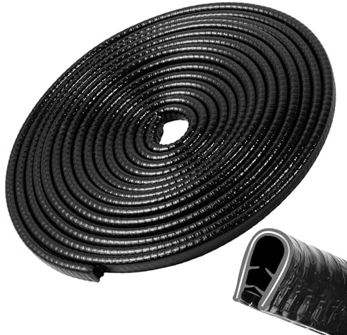 YIYIZI Protections Bord Portière, 5M Protection Portiere Voiture en Forme de U,Joint Caoutchouc, Protection Bord de Tole pour Plupart des Voitures Traitement de la Tôle Construction Navale Artisanat