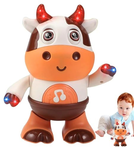 Vaca Musical - 8.07 X 4.92 X 4.92 Pulgadas, Figura Bailando con Sonido Claro, De Movimiento Interactivo, Diseño Alimentado por Batería | Juet Regalo De Fiesta Educativo para Niños