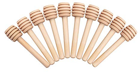 50 Pièces Mini Cuillères à Miel Bâtonnets de Miel en Bois Jam Pot à Miel Distributeur Mélangeur Ménage