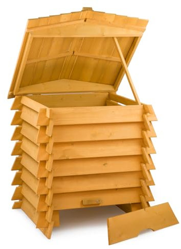 KCT 300L Large Outdoor Wooden Compost Bin Garden Kitchen Waste Eco Composter