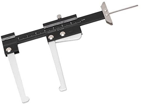 Zerone Auto Brake Disc Depth Gauge Tire Tread Depth Measuring Caliper, Portable Brake Rotor Gauge Brake Disc Depth Caliper Measuring Tool 0‑60mm Metric Measuring Caliper 0.1mm Accuracy