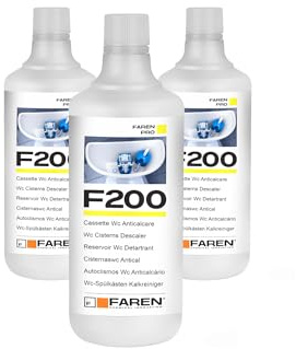 FAREN - Disincrostante Anticalcare F200, Elimina Incrostazioni di Calcare dalle cassette di scarico, Sicuro su Plastiche e Gomme, Efficiente ed Economico, 1L (3)