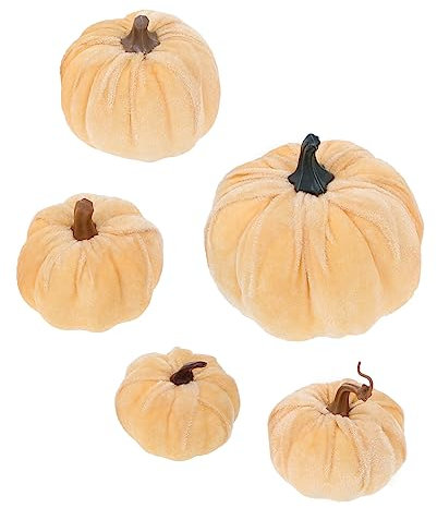 FUNOMOCYA Élégantes Citrouilles Artificielles De Récolte Tailles Assorties Fausses Citrouilles Artificielles pour Thanksgiving Halloween Maison