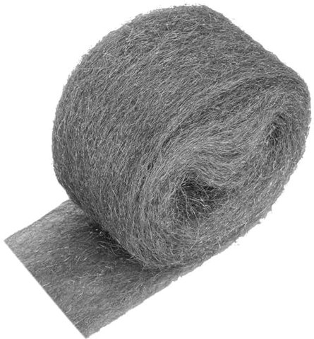 MKGAIN Stahlwolle 6PCS Stahlwolle 0000 Feine Stahlwolle zur Kontrolle Drahtwolle for Abdichten Silbergrau Stahldrahtwolle