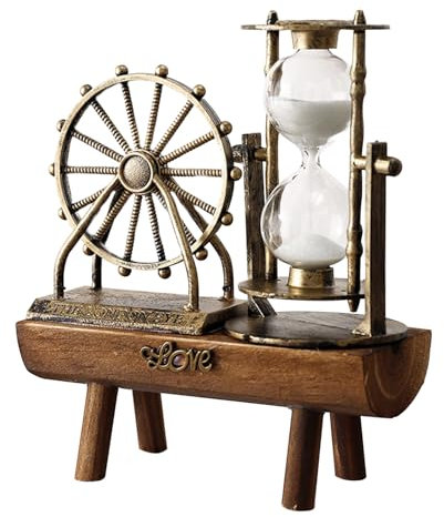 Clessidra dorata per ruota panoramica retrò a forma di clessidra panoramica, decorazione per desktop, regalo di compleanno a casa