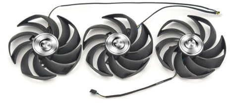 95mm Grafikkarten Lüfter Set für MSI RTX 3090/3080/3070/3060 Ti Gaming X Trio – 3er Set Ersatzlüfter PLD09210S12HH, 4-Pin PWM, Premium Kühler Reparatur Kit