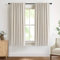 DEFYNEE 100% Blackout Curtains for Bedroom, 50 x 63 Inch Curtains & Drapes, Thermal Insulated, Back Tab/Rod Pocket, Soft Textured Window Panels for Living Room, Kid’s Room, 2 Panels, Cream