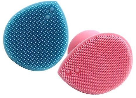 Ipetboom 2Stücke Silikon Gesichtsbürste für Sanfter Kopfhautpflege Pinsel mit Saugnapf für Gesichtsreinigung Kopfmassage und Sanftes Peeling