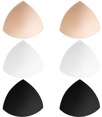 6 pièces ​​Coussinet Soutien Gorge​​ - ​​Coussinets de Soutien​​, Coussinets Rembourrés Push-Up sans Couture- pour Yoga/Robes/Soirées ​​Coussinet Rembourrage Robe​​ Amovibles Bra Pads Inserts​ (Noir/