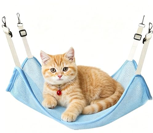 Hamac pour Chat, Hamac pour Animaux, Cat Hammock, Lit Suspendu pour Chat, Convient Aux Petits Animaux Tels Que Les Lapins et Les Cochons D'inde, Capacité de Charge Maximale de 10 Kg, 60 × 50 Cm