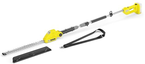 Kärcher Tagliasiepi telescopico a batteria PHG 2-18, siepi alte fino a 2,80 m, lunghezza di taglio 45 cm, testa regolabile, tracolla peso 2,7 kg, utilizzabile con la batteria da 18 V (non inclusa)
