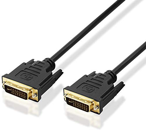 BestPlug Câble DVI Dual Link, DVI-D 24+5 mâle vers DVI-D 24+5 mâle, Convient pour HD FullHD WQXGA, Double Blindage, Noir