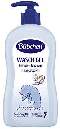 Bübchen Wasch Gel, 400 ml – schonendes Reinigungsgel mit praktischem Pumpspender, Baby Body Wash für geschmeidige Baby-Haut, ohne Silikone