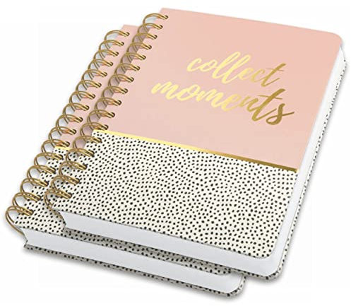 SIGEL JN601/2 Spiralblock A5 dotted Notizblock Bullet Journal Jolie, 2er Pack, dickes 120g Papier, 240 Seiten, rosa/weiß, vegan, aus nachhaltigem Papier hergestellt