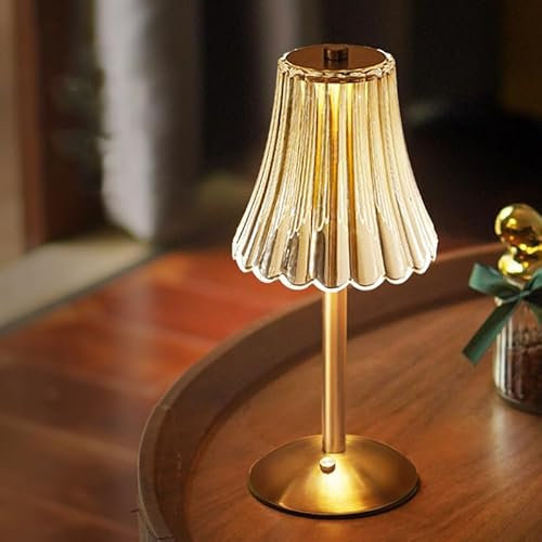 Comely Lampada da Scrivania, Lampada da Tavolo Ricaricabile e Senza Fili con Controllo Touch, Dimmerabile Lampada da Comodino per Esterni e Interni, Camera da Letto, Soggiorno, Ufficio