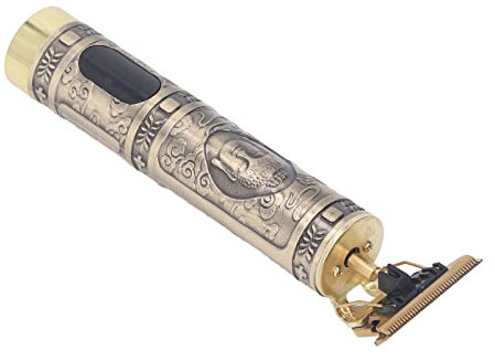 Keenso Tagliabarba Dettaglio, Tagliacapelli Professionale con Lama Lavabile in Lega di Titanio con Batteria al Litio 800mAh per Barbiere (Testa di Budda)