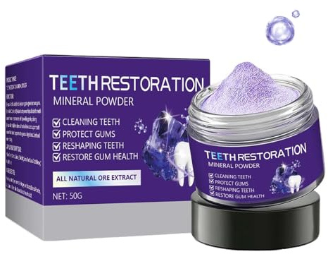 Zahnrestaurations Mineralpuder, natürliche Aufhellung Polieren Zähne Pulver, Zahnaufhellungspuder, Mineral Tooth Powder, Effektiv bei der Stärkung von Zähnen und Zahnfleisch (1Pc（50g）)