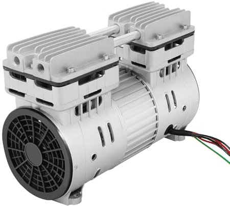 Compresor silencioso, 8 bar, motor sin aceite, 750 W, compresor de aire sin aceite, agregado de 145 l/min, compresor de aire de alta presión