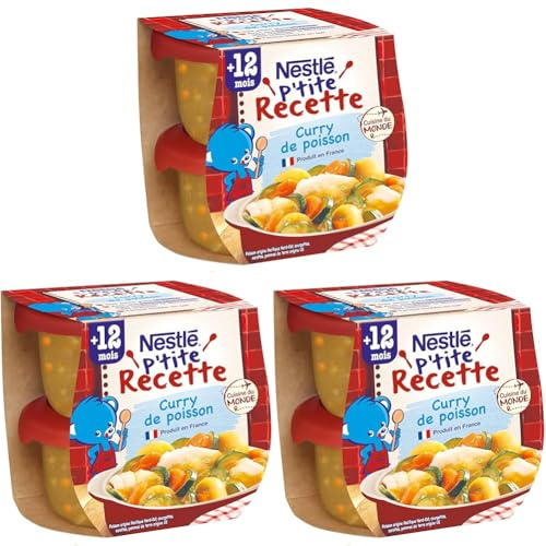 Nestlé bébé P'tite recette Curry de Poisson - 2x200g - dès 12 mois (Lot de 3)