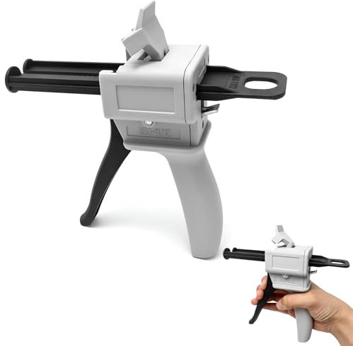 Pistolet à colle époxy 50 ml avec poignée mélangée, distributeur de colle 1:1/1:2, pistolet à colle époxy, pistolet à colle 2K, presse pistolet à cartouche, distributeur pour cartouche époxy
