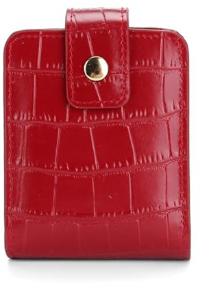 Leather Lipstick Case with Mirror Lipstick Holder, Makeup Mirror & Cosmetic Storage Kit for Women & Girls