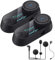 FreedConn Motorrad Intercom TCOM-SC Helm Bluetooth Headset-Gegensprechanlage für Motorrad-Skifahren LCD-Bildschirm/FM Radio/Freisprechen/Reichweite-800M / 2-3Riders Pairing/Schwarz