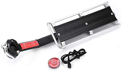 Wakects Einziehbare Fahrradhalterung aus Aluminiumlegierung Fahrrad-Rücksattelstütze, Fahrradgepäckträger Hinten, Fahrradträger