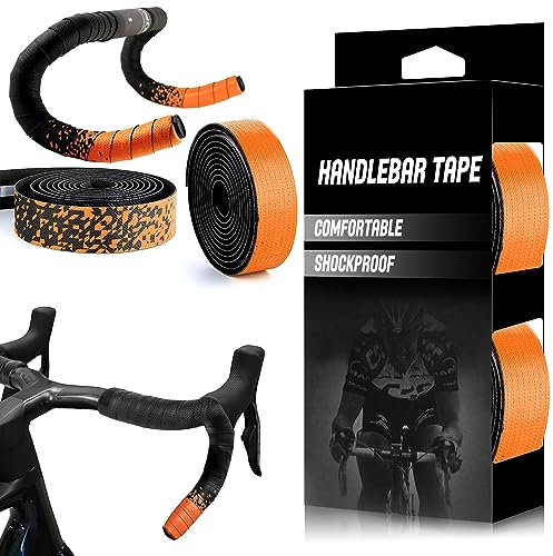 Lenkerband, Fahrrad Lenkerbänder, Griffband für Rennrad, Fahrrad Lenkerband für MTB Rennrad, einschließlich Endkappen und Band, verschleißfest, schweißfest,rutschfest und einfach zu montieren