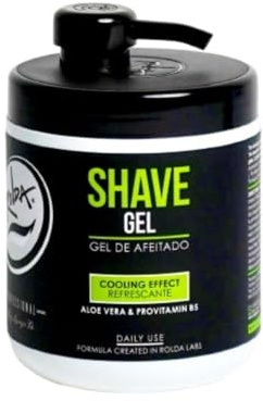 Rolda Refreshing Shave Gel For Sensitive Skin - Clear Non-Foaming Shaving Gel for Men With Aloe Vera, Pro-Vitamin B5 (17.63oz | 500g)