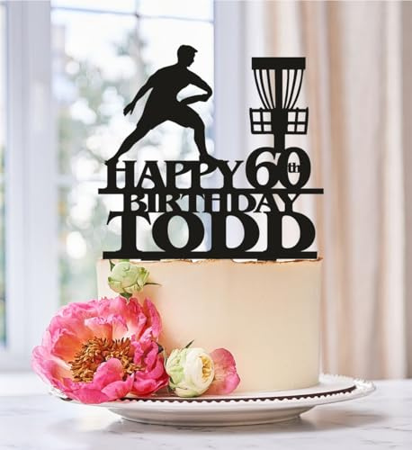 TiTaicor Frisbee Birthday Cake Topper,Frisbee Cake Topper,Mini Golf Cake Topper,Mini Disc Golf Cake Topper,Birthday Cake Topper,Frisbee Insert for Wedding Engagement Anniversary Birthday Decor.