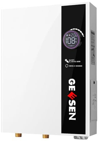 Mise à niveau du chauffe - eau électrique sans fente 9kw240v, économie d'énergie de l'eau chaude sans pôle auto - ajustable à la demande (Grey-14kw)