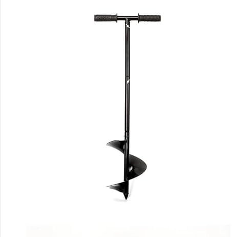 Juego de barrena de tierra para poste de valla, taladro manual de 150 mm de diámetro con mango antideslizante, herramienta de excavadora de acero en espiral para cultivo profundo, plantación de bulbos