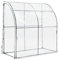 Helloshop26 Serre de Jardin adossée Juta en Acier et PVC à Porte zippée 100 x 200 x 215 cm 03_0008248