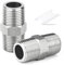 TAISHER 2 Stück 304 Edelstahl neue Hex Nippel, 3/8BSP männlich x 3/8BSP männlich, Rohr-Adapter Fitting