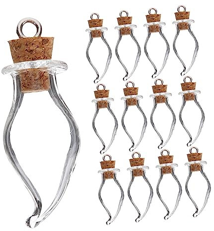 IMIKEYA Bottiglie Dei Desideri in Vetro a Forma Di Goccia, 30 Mini Bottiglie Fai Da Te Tappo in Sughero e Gancio Per Decorazioni, Barattoli Per Conservare Dolci e Messaggi Appesi