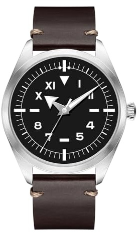 Boyarca pilotklocka herr flygare armbandsur Japan automatisk rörelse mekaniska klockor rostfritt stål fodral flieger tidmätare med lysande vattentät