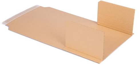 verpacking 100 Buchverpackungen DIN A5 217x155x10-50 mm Universal Wickelverpackung, flexibel, Groß- & Maxibrief geeignet